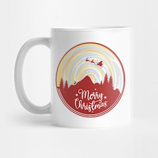 Christmas landscape in red color Mug